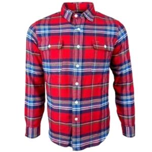 POLO RALPH LAUREN Plaid Flannel Button-Down Long Sleeve Shirt, Big Tall Size 2XB
